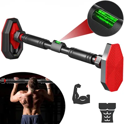 Produktbild von Klimmzugstange für Türrahmen, Verstellbar 73–100 cm, Multifunktionale Klimmzugstange und Liegestützstange für Zuhause, Fitnessstudio, Fitness