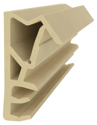 Produktbild von Flügelfalzdichtung für Holzfenster - Beige - 15 Meter - 12 mm Falzhöhe - Dichtung Flügelrahmen Fenster - Gummiprofil für Holzrahmen