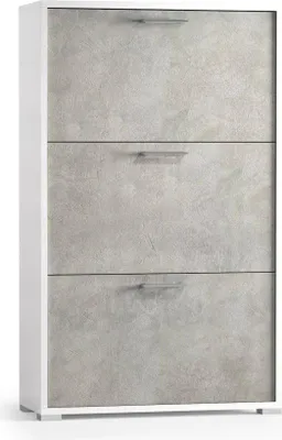 Produktbild von Dmora Schuhschrank Peonia 67x28x112 cm Weiß, 18 Paar, 6 Fächer