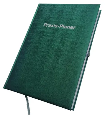 Produktbild von 2026 ADINA Praxis-Planer A4 1 Tag auf 1 Seite grün-metallic mit Silberprägung