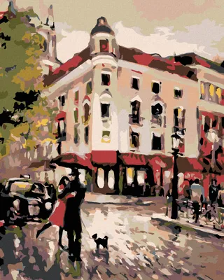 Produktbild von Diamondi - Diamond painting - RENDEZVOUS AN DER ECKE, 40X50 cm, mit Keilrahmen (bereits gespannt)