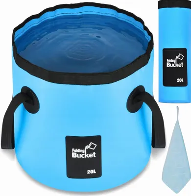 Produktbild von Faltbarer Eimer 20L Reise Camping Wasserbehälter Robust