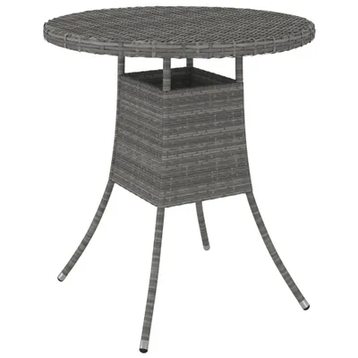 Image de Maison Exclusive - Table de jardin Gris 70x70x73 cm Résine tressée