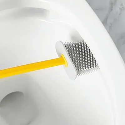 Produktbild von Toilettenbürste aus Silikon mit Halter, Tiefenreinigungsschüssel für Badezimmer