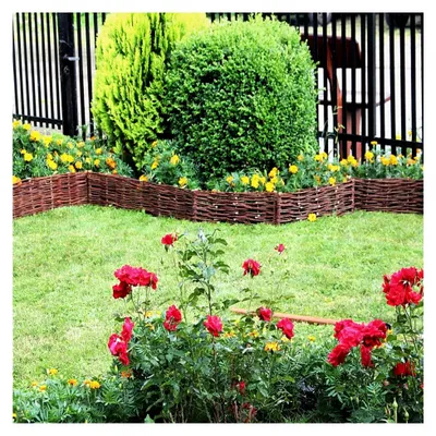 Produktbild von Weidenzaun Beeteinfassung Palisade Naturbegrenzung (1 Stück, 10 x 60 cm)