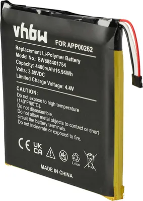 Produktbild von vhbw Akku kompatibel mit Caterpillar Cat S61 Handy Smartphone Telefon (4400 mAh, 3,85 V, Li-Polymer) - Mit schwarzem Stecker
