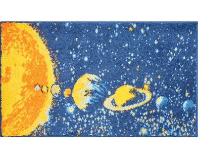 Obrázek produktu pro Koberec do koupelny Grund PLANETS 60 x 90 cm modrá