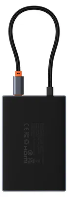 Obrázek produktu pro Rozbočovač Usb-C 8W1 Baseus Pioneerjoy Hdmi 4K@60Hz + Hdmi 4K@30Hz + Displayport 8K@30Hz + Vga + 2 X Usb-A 3.0 + 2 X Usb-C - Šary