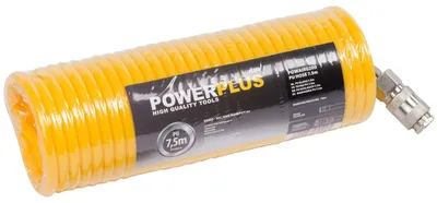 Zdjęcie produktu dla powerpluspoliuretan wąż sprężonego powietrza spiralny wąż sprężonego powietrza 7,5 m 12 bar + złącza