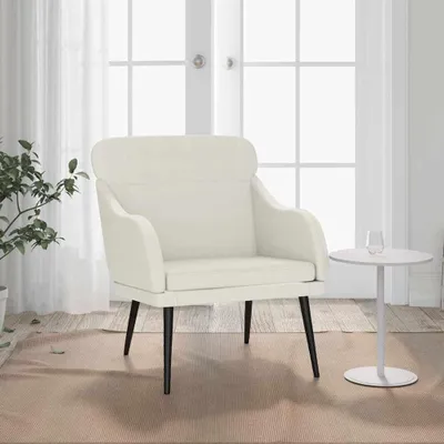 Produktbild von Cremefarbener Sessel aus Samt, 63 x 76 x 80 cm