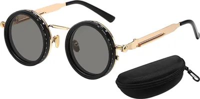 Produktbild von Polarisierte Sonnenbrille mit einstellbarer Tönung, 1–9 Gänge, runde Brille mit ND-Filtergläsern für Herren, UV-Schutzbrille für Strandreisen