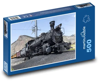 Obrázek produktu pro Puzzle 500 Historická parní lokomotiva na trati - martinpuzzle