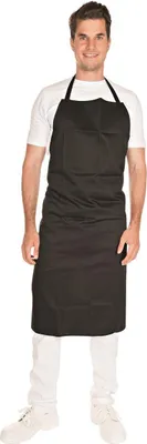 Obrázok produktu pre Hygostar 20503 Latzschürzen schwarz 80 x 80 cm PolyBavlna geschlossenes Nackenband