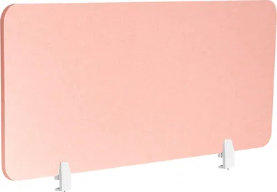 Zdjęcie produktu dla BELIANI Przegroda na biurko brzoskwiniowa PET tapicerowana 160 x 50 cm ekran akustyczny modułowa z zaciskami home office