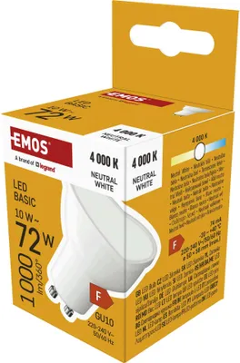 LED Lampe Basic MR16 Weiß/ GU10 / 10 W (72 W) / 1000 lm / NeutralWeiß