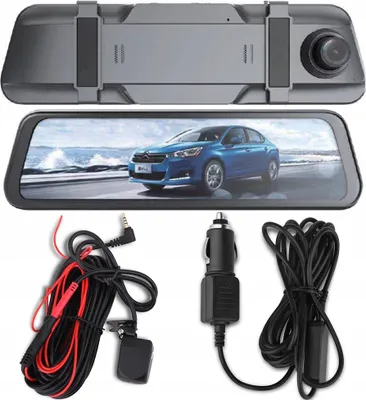 Produktbild von HQWear Mirror Dash Cam s Full HD zadnou kamerou, G-senzor, sivá