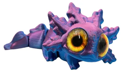Produktbild von 3D-gedruckte Salamanderfigur mit beweglichen Gelenken, bewegliches Tiermodell, Fidget-Spielzeug, Dekoration für Zuhause, Büro oder Schreibtisch.