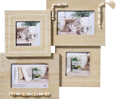 Obrázek produktu pro Walther Naturalness – galerijní rámeček na 4 fotografie o rozměrech 10 x 10 cm a 10 x 15 cm, přírodní