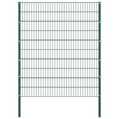 Image de vidaXL Clôture Zaunfeld avec poteaux en fer, 1,7 x 2 mètres, vert