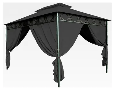 Produktbild von Ersatzdach für Pavillon Cape Town 4x3 in anthrazit - wasserdichtes Pavillondach - PVC-Beschichtung