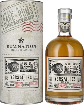 Produktbild von Rum Nation Rare Rums VERSAILLES 2007/2024 58,2% Vol. 0,7l in Geschenkbox