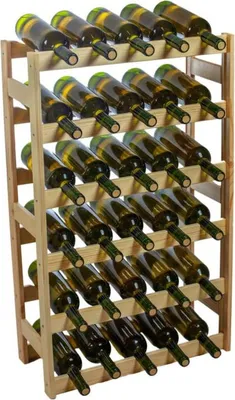 Zdjęcie produktu dla STOLMAK Drewniany Regał Na Wino na 30 Butelek 53x86x25 cm Drewno Stojak Na Wino Do Kuchni Piwnicy Salonu