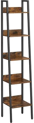 Immagine prodotto di Libreria a scala industriale con 5 ripiani in rovere rustico e nero