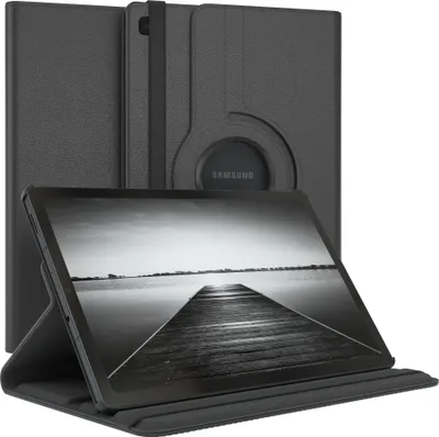 Produktbild von EAZY CASE - Tablet Hülle für Samsung Galaxy Tab S6 Lite Schutzhülle 10,4 Zoll Smart Cover Tablet Case Rotationcase zum Aufstellen Klapphülle 360° drehbar mit Standfunktion Tasche Kunstleder Schwarz