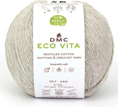 Produktbild von DMC Eco Vita – Garn aus 80 % recycelter Baumwolle & 20 % recycelten Fasern, 388, (Farbe 103)