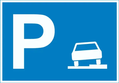 Produktbild von Gehweg Parkplatz Schild waagerecht A0 Rückseite selbstklebend