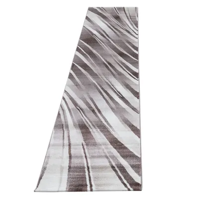 Zdjęcie produktu dla Ayyildiz | Dywan nowoczesny PARMA - 80 cm x 300 cm - Brązowy - Geometryczny wzór - Wysoka jakość