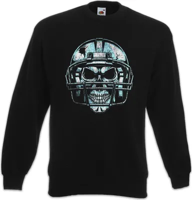 Produktbild von Urban Backwoods American Football Skull, Sweatshirt, Farbe: Schwarz, Größe: 4XL