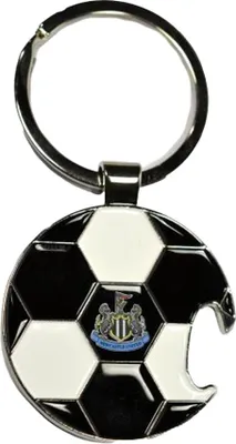 Produktbild von Newcastle United FC - Schlüsselanhänger mit Flaschenöffner, Fußball BS6254 (Einheitsgröße) (Schwarz/Weiß)