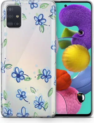 Produktbild von Handyhülle für Samsung Galaxy Schutz Case Cover Bumper Etui Schale Ultra Dünn, Modell:Samsung Galaxy S20 Plus, Motiv auswählen:Blumen Blau