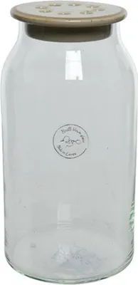 Immagine prodotto di Decoris Vaso in vetro e Vetroceramica per composizioni floreali Coperchio Ø11-H20cm