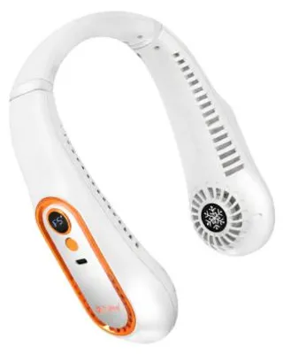 Obrázok produktu pre Prenosný ventilátor na krk bez lopatiek, 5 rýchlostí, biely
