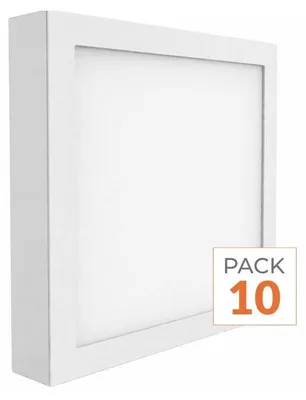 Produktbild von 10er-Pack – LED-Deckenleuchte 24 W, 220 V, quadratisch – Kaltweiß 6000 K – 8000 K