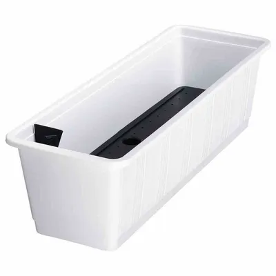 Image de Bac à fleurs AQUA GREEN avec irrigation en plastique, couleur:blanc 10 ; longueur:60 cm