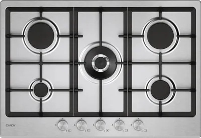 Immagine prodotto di Candy Moderna CHG74WTX piano cottura Acciaio inox Da incasso 74.5 cm Gas 5 Fornelli