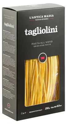 Obrázek produktu pro Pasta l'Antica Madia vaječné těstoviny Tagliolini 250 g - čerstvé, jemné vaječné nudle