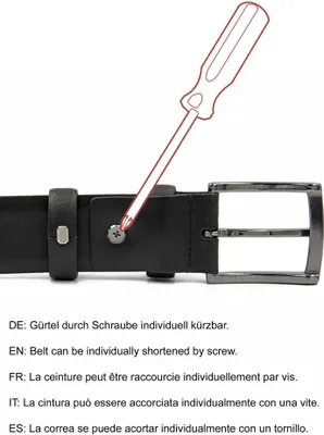 Produktbild von Red Bridge Herren Gürtel Echtleder Ledergürtel Leather Belt RBC Premium Black 100
