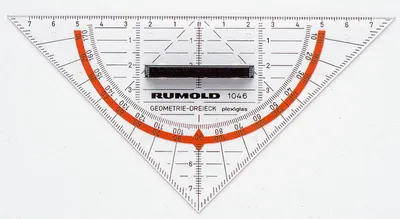 Produktbild von Rumold 1046, 45° Dreieck, Acrylglas, Transparent, 16 cm, 25 g, 1 Stück(e)