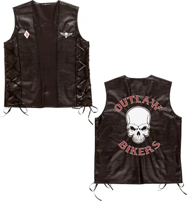 Produktbild von Rocker Lederweste Motorrad Rockerweste XL 54