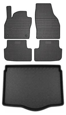 Produktbild von Gummimatten + Kofferraumwanne für Volkswagen Taigo 2021- (unterer Ladeboden) – Schwarz, passgenau – Wielganizator SolidPRO