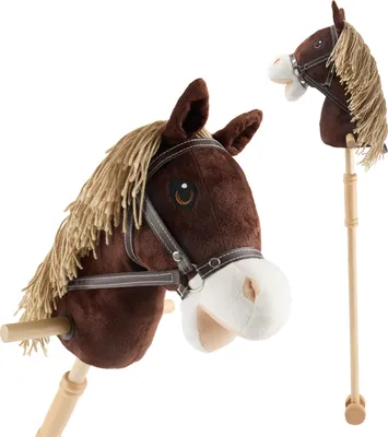 Produktbild von Bieco Steckenpferd Kinder Coco | Hobby Horse Pferde | Steckenpferd Rollen | Steckenpferd Holz Pferd Stab | Stock Pferde Schöne Steckenpferde für Kinder Stockpferd Kleinkind Zubehör