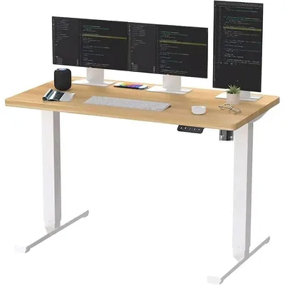 Image de Table à hauteur réglable QS1M-1460-EU, 140 x 60 cm, érable/blanc