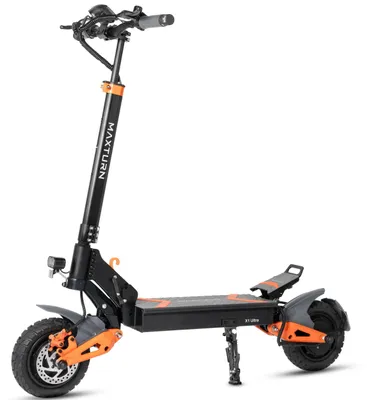 Produktbild von Elektroroller E-Scooter - X1 Ultra - 48 V - Reichweite 40–60 km - Bis zu 2000 W - 25,4 cm Reifen - Klappbar - Schwarz-Orange