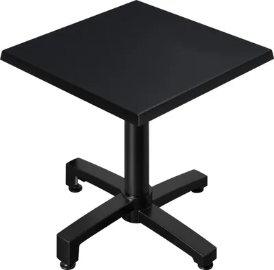 Produktbild von WBO | Bistro Außen Tisch | B:T:H 60 x 60 x 78,5 cm | Schwarz  / Schwarz | Quadratisch | Bistro Tisch Gastro Tisch