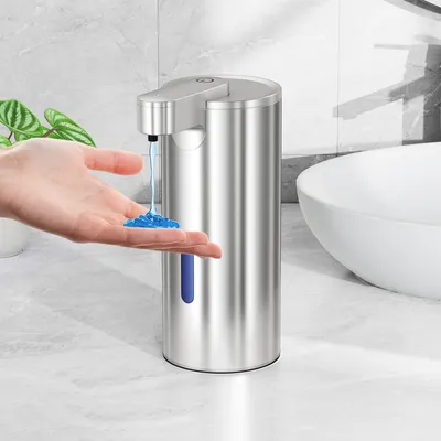 Immagine prodotto di Distributore automatico di sapone a sensore senza contatto, in acciaio inossidabile, modello "Gel"