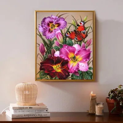Produktbild von 5D Diamond Painting DIY Diamant Painting Bilder Diamant Malerei Kits Anfänger Malen Nach Zahlen Perlen Bilder Strass Glitzer Diamont Painting Stickerei Kunsthandwerk Wand Dekorationen Blumen